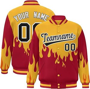 Veste de baseball de haute qualité pour hommes veste universitaire en laine à manches en cuir personnalisée avec col montant en PU pour Streetwear - Product Image 5