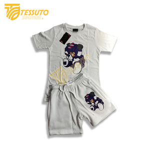 Ensembles de shorts d'été pour hommes de haute qualité T-shirt et short de couleur personnalisée écologique avec service OEM en Spandex/coton/fibre de bambou - Product Image 1