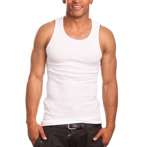 Débardeurs pour hommes de haute qualité 100% coton col rond décontractés d'été respirants écologiques couleur unie BD - Product Image 5