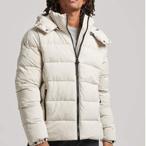 Veste coupe-vent imperméable, couleur unie, hiver, chaude, rembourrée, polyester, coton, matelassée, polaire, doudoune pour homme - Product Image 1