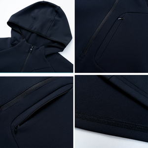 2025 Logo personnalisable hommes Smart décontracté sport à capuche haute qualité polaire veste fermeture éclair poche Slim Fit grande taille imprimé - Product Image 5