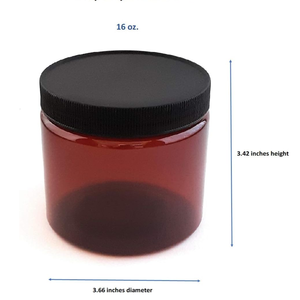 ขวดพลาสติกสำหรับสัตว์เลี้ยงสีน้ำตาลฝ้ามีฝาปิดความจุ4ออนซ์กระปุกใส่ครีมขัดผิวผลิตในเวียดนาม - Product Image 2