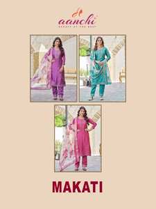 Vichitra Premium Winter Party Collection Salwar Kameez Kurti Bas Dupatta Effet miroitant au prix de gros - Product Image 4