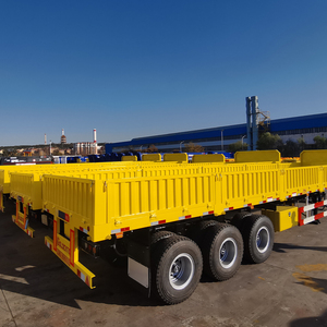 Semirremolque de Plataforma Plana con Paredes Laterales de Acero de 40 pies y 3 Ejes, Directo de Fábrica, para Transporte Eficiente de Equipos Pesados y Carga - Product Image 5