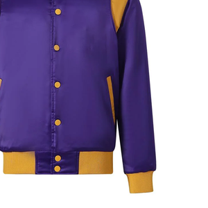 Veste bomber réfléchissante 3M de qualité supérieure Omega Psi Phi, imperméable, réversible, vêtement urbain de style universitaire, violet or, personnalisable sur le devant - Product Image 5