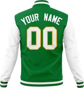 Chaquetas Letterman de Béisbol Personalizadas al por Mayor de Buena Calidad, Abrigo de Invierno de Lana con Mangas de Cuero, Chaqueta Bomber Universitaria para Hombre - Product Image 2