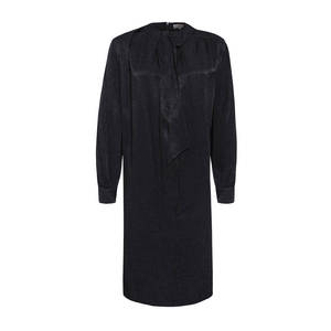 <b>Black</b> Viscose Evening Tunic with Bow Tie Neck Detail - Product Image 1