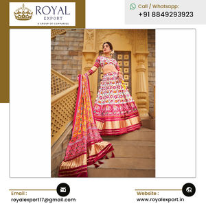 Vente chaude Premium Qualité Créateur De Mode Indien Vêtements Ethniques Vêtements De Mariage Soie Imprimé Lehenga Choli Collection - Product Image 6