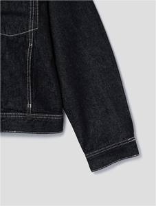 แจ็กเก็ตผ้ายีนส์กระดุมสีดำสลิมฟิตแจ็กเก็ตฤดูหนาวซักด้วยกรดน้ำหนักเบากำหนดได้เอง - Product Image 3