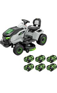 Compre nuevos cortacéspedes eléctricos originales Power+ - Tractor inalámbrico con plataforma de corte de 42 pulgadas, incluye 6 baterías de 56V 6.0Ah TR4204 con garantía - Product Image 2