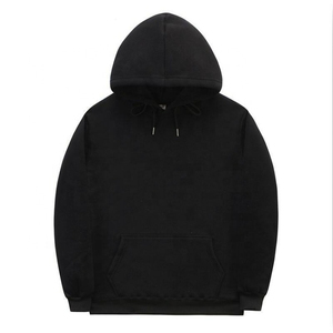 Sudadera con capucha de mezcla de algodón básica personalizada, fabricante de fábrica, precio al por mayor, sudadera de algodón, sudadera informal holgada desgastada para hombre - Product Image 1