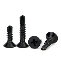 # 6 # 8 # 10 # 12 M4.2 M4.8 M5.5 Sekrup Baja Tahan Karat Hitam 410 Phillips Kepala Datar Countersunk Self Drilling untuk Lembaran Logam Metrik