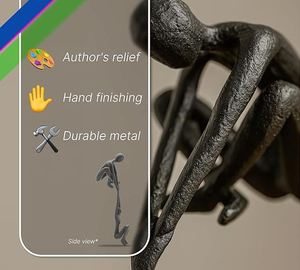 AK ที่ยกของสำหรับผู้ชายทำจากทองเหลืองรูปปั้นหิ้งสีดำโชว์ของตกแต่งเสร็จน่าดึงดูดสำหรับของขวัญ - Product Image 3