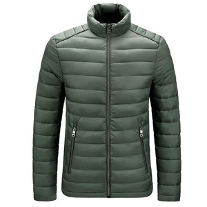 Chaqueta de invierno con logotipo personalizado de alta calidad al por mayor para hombre estilo burbuja acolchada con bolsillos de lona OEM impreso - Product Image 4