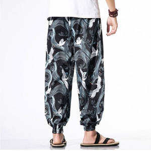 Pantalones Jogger estampados casuales con diseño de moda y puños de tobillo acanalados Pantalones Jogger estampados ligeros - Product Image 5