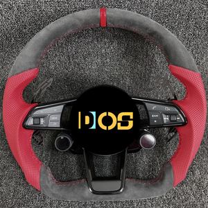 Volant en Alcantara DOS compatible avec <span class=keywords><strong>Audi</strong></span> A3 A4 A5 S3 S4 S5 RS3 RS4 <span class=keywords><strong>RS5</strong></span> B8.5 8P 8V B9 C7 A6 A7 RS6 RS7 Q3 Q5 Q7 Q8 R8 TT TTS - Product Image 1