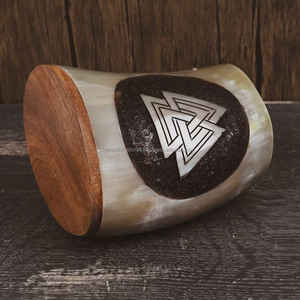 Corne à boire en agate naturelle sculptée à la main corne à boire Viking sculpture corne à boire de buffle pour bière - Product Image 4