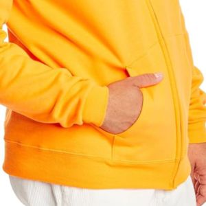 Jaune haute qualité polaire surdimensionné streetwear automne hiver Style personnalisé bouffée imprimé à capuche fermeture éclair 100% hommes sweats à capuche coton - Product Image 4