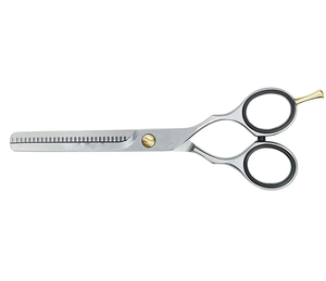 Ciseaux amincissants de salon de beauté de haute qualité 32 dents ciseaux amincissants de salon de beauté chromés avec repose-doigt en or - Product Image 5