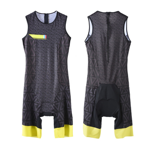 Trajes de triatlón sin mangas negros de nuevo diseño, ropa de Triatlón de bicicleta ligera, traje de tres personalizado - Product Image 1
