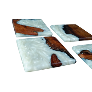 Sous-verre en résine époxy naturelle océanique unique pour accessoires de table, décoration fabriquée au Vietnam - Product Image 1