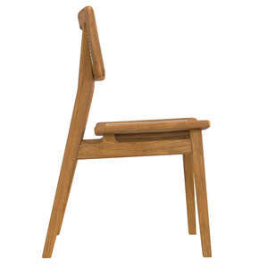 Chaise de salle à manger en teck et rotin Bovista avec matériaux de haute qualité et finition naturelle pour une utilisation en intérieur et en extérieur - Product Image 3