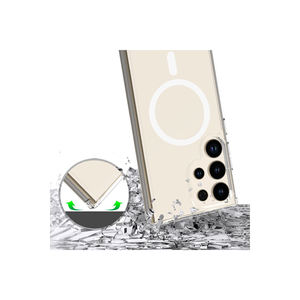 Funda Protectora Transparente de Lujo Netzy para MagSafe, Carcasa Rígida de PC con Relieve Compatible con Samsung Galaxy S25 Ultra - Product Image 4