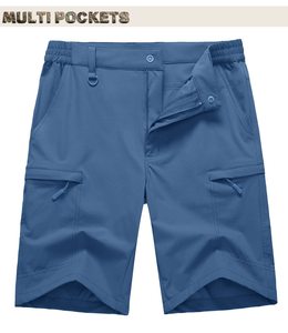 กางเกงขาสั้นคาร์โก้สำหรับผู้ชายกลางแจ้งกางเกงปีนเขาแบบลำลองแห้งเร็วกางเกงวิ่งแนวสตรีทสำหรับฤดูร้อน - Product Image 5