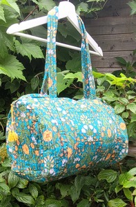 Sac de voyage de luxe Le Souvenirs en tissu indien Kantha matelassé - Tissu en coton Grande capacité Écologique Durable Fermeture éclair - Product Image 3