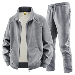 2025ใหม่ชุดกีฬาชุดสูทแฟชั่นสำหรับผู้ชายและผู้หญิงสูทลำลองฤดูใบไม้ร่วงฤดูหนาวผ้าฟลีซ Oligon - Product Image 5