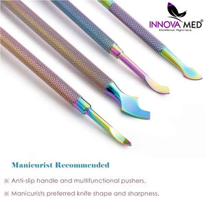 Empujador de Cutículas de Acero Inoxidable, Removedor de Esmalte de Uñas, Raspador de Cutículas, Herramienta de Manicura, Cuidado Profesional de Uñas - Product Image 6