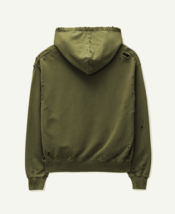 Sudadera con capucha desgastada de alta calidad para hombre, tela suave, ropa informal/para exteriores, Sudadera de punto estampada de algodón 100% ecológica, lavado personalizado - Product Image 2
