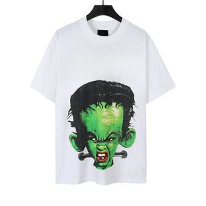 เสื้อยืดลำลองโอเวอร์ไซส์สำหรับผู้ชายพิมพ์ลายการ์ตูนเอเลี่ยนสีเขียวบนวัสดุโพลีเอสเตอร์/ผ้าฝ้ายออกแบบได้ตามต้องการ - Product Image 4