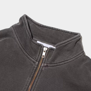 Haute qualité coton polaire hommes sweat manches longues goutte épaule surdimensionné pull demi fermeture éclair poches personnalisable hiver ensemble - Product Image 5