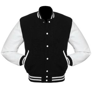 Oem Manufacturer High Quality Varsity Jacket Men Chenille Embroidery Leather Sleeves CollegeBaseballjacket for men DDP Shipping - Product Image 4