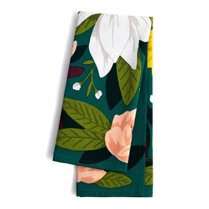 Serviette de thé à bande numérique personnalisée 100% coton lin serviette de thé absorbant serviette de cuisine à bas quantité minimale de commande - Product Image 4