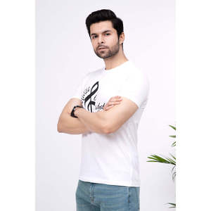 T-shirt col rond 100 % coton Kevin, respirant et épais, tissu jersey 250 g/m², impression sérigraphique, motif 3D - Product Image 2