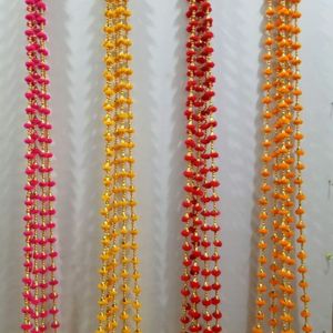 พวงมาลัยดอกไม้ประดิษฐ์ทำด้วยมือสำหรับงานแต่งงานและเทศกาลของตกแต่งบ้านและโต๊ะพวงมาลัยปอมปอมเทศกาล - Product Image 4