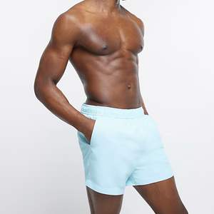 Short de bain irisé à taille élastique, coupe classique 100% Nylon Polyamide avec poches latérales - Product Image 4