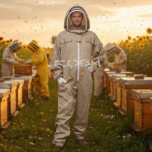 Traje de Apicultor de Alta Calidad, Protección Completa, Algodón/Poliéster, Resistente a Cortes y al Calor, Ropa de Seguridad para Apicultura - Product Image 2