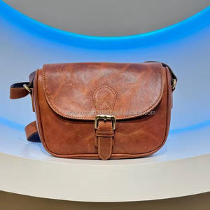 Nuevos bolsos de cuero de grano completo hechos a mano, bolsos cruzados informales de cuero genuino de estilo occidental único para mujer - Product Image 4