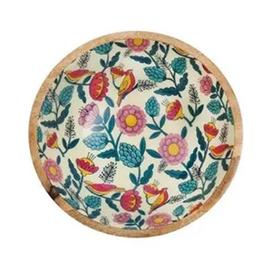 Factory Direct Wooden <b>Bowl</b> Printed Inside Decal Enamel <b>Wood</b> Fruit <b>Salad</b> <b>Bowl</b> Handmade Natural <b>Wood</b> <b>Salad</b> <b>Bowl</b> Eco Friendly - Product Image 1