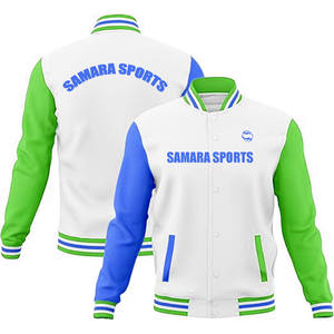 Veste de baseball Letterman personnalisée en gros de bonne qualité Manteau d'hiver en laine Corps en cuir à manches Bomber Varsity Jacket pour hommes - Product Image 1