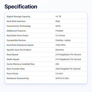 <span class=keywords><strong>Hard</strong></span> <span class=keywords><strong>Disk</strong></span> Wolf Pro NAS ST14000NE0008 14TB 7200RPM SATA 256MB HDD per DVR, NVR, CCTV, Desktop, Server e Data Center - Product Image 2