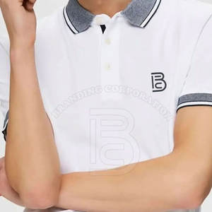 Moda Deporte Golf Wear Polo Camiseta Ropa Poliéster Algodón Venta al por mayor Hombres Polos Moda Wear Polo Camisetas - Product Image 2