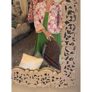 Chaqueta Acolchada de Algodón con Estampado Floral para Mujer, Estilo Rajasthani, con Mangas Largas, para Picnic en el Jardín y Aventuras al Aire Libre - Product Image 1