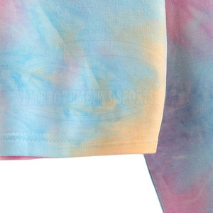 Tie Dye Printing Premium Quality Women Crop Top Hoodies Venta en línea Color sólido Crop Top Hoodies - Product Image 6