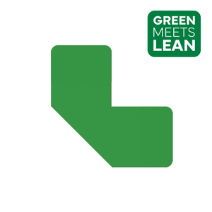 LongLife Eco - Marcatura del pavimento L-angolo, autoadesivo, 50 pz / confezione, Verde, 50mm 100 x 100mm (L x P) - LGECO-50-L-0 - Product Image 1