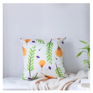 Wholesale Home Made Decorative Printing 100% Organic Cotton GOTS Certificate Solid Color Cheap Factory Direct Sale Price Cushion - Product Image 2