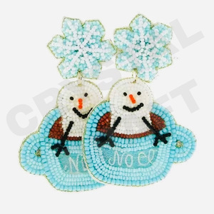 CHEERS Dangle <b>Earrings</b> New Arrival <b>Cross</b>-Border Handmade Beads Gold Trendy Creative for Parties Christian Style - Product Image 5